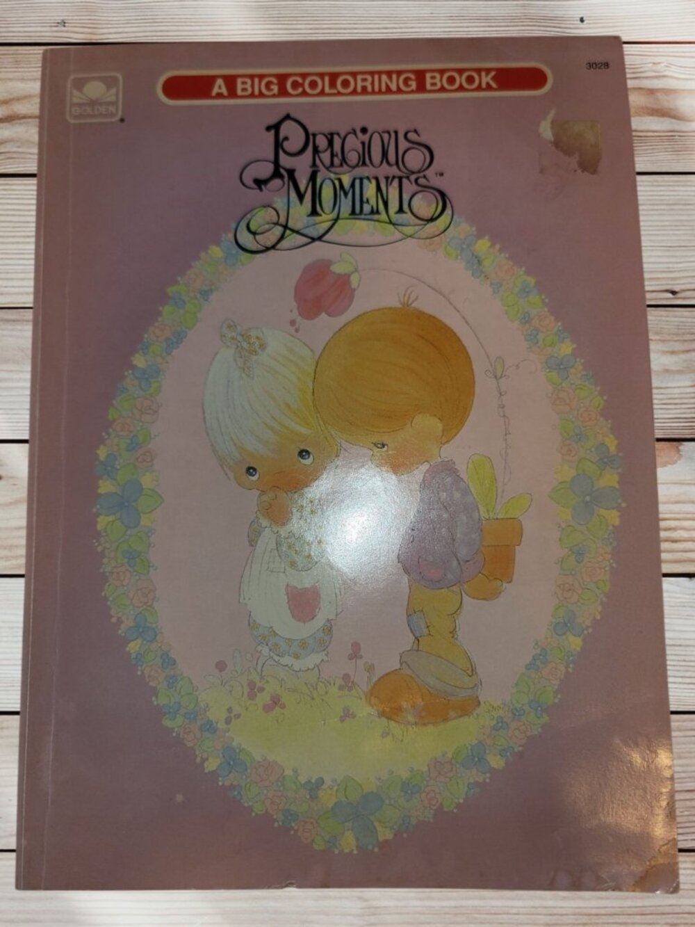 Vintage 1993 - PRECIOUS MOMENTS - Big Coloring Book Golden Book ISBN 0-307-03028